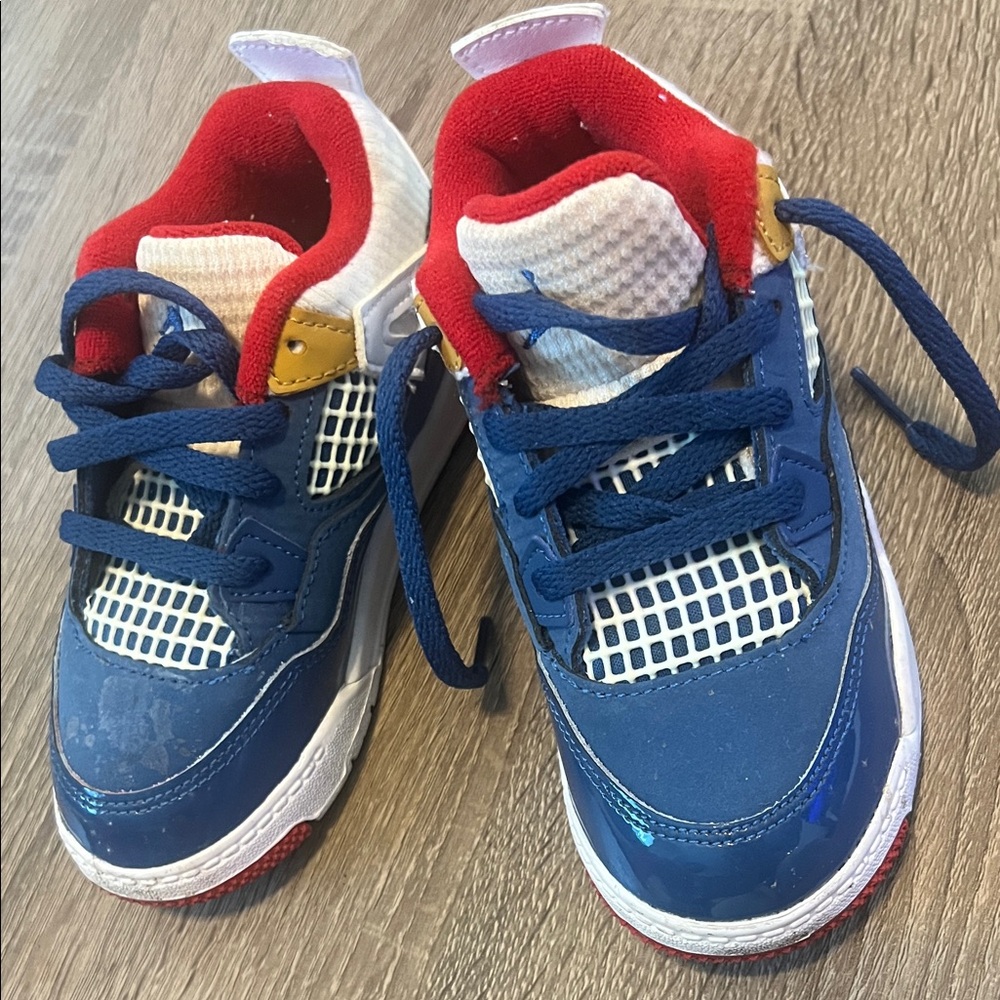 Jordan Kids Sneakers in Blue, Red, and Yellow